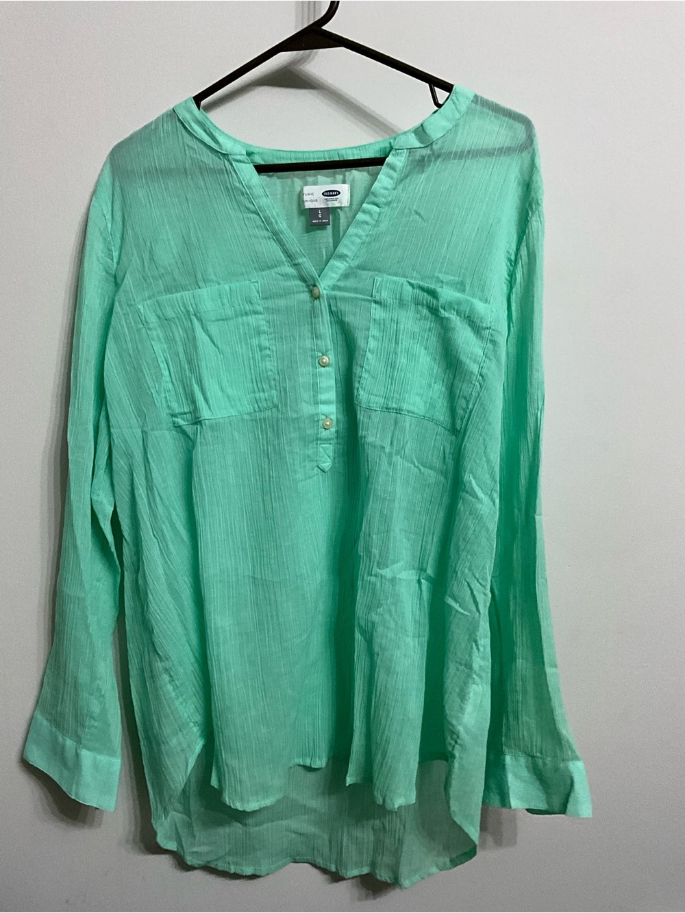 Old Navy Mint Green Lightweight V-Neck Tunic